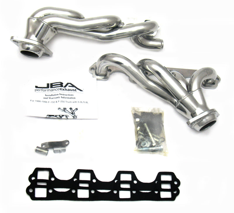 JBA 1628SJS 87-96 Ford F-150 5.8L SBF 1-5/8in Primary Silver Ctd Cat4Ward Header
