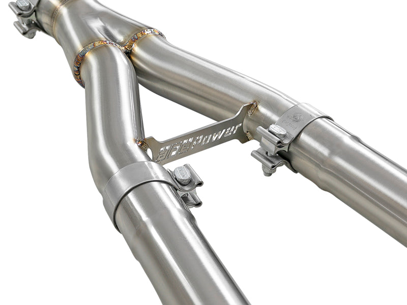 aFe 49-36131 Takeda 2.5in to 3in 304 SS Y-Pipe Exhaust System 16-18 Infiniti Q50/Q60 V6-3.0L (tt)