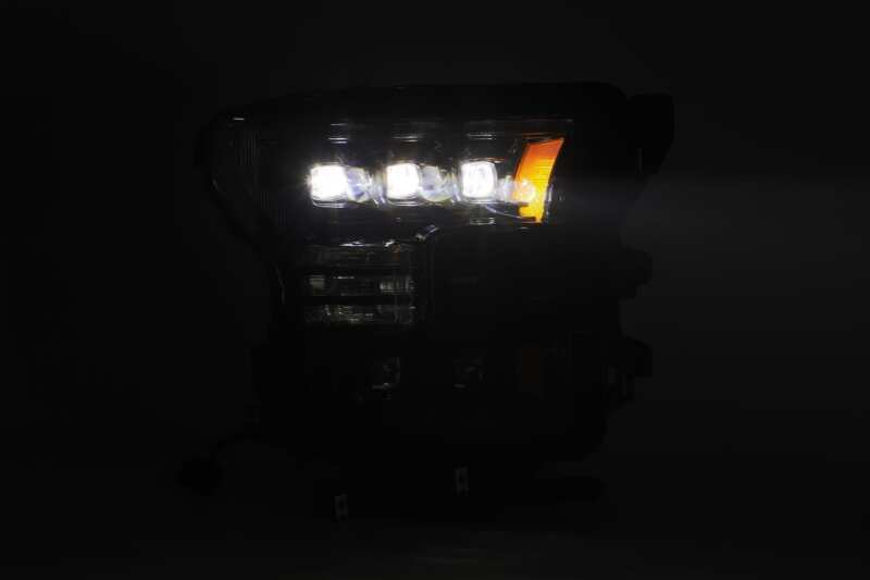 AlphaRex 880163 17-20 Ford Raptor NOVA LED Proj Headlights Plank Style Alpha Black w/Activ Light/Seq Signal