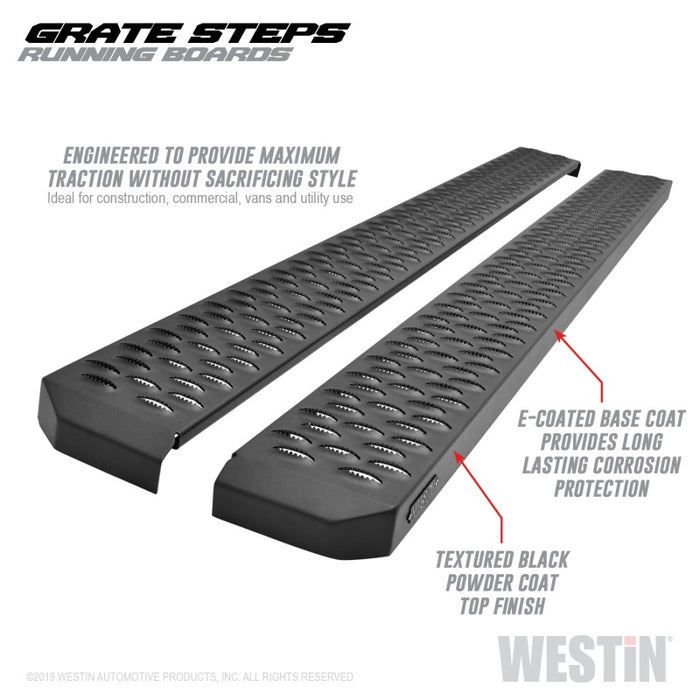 Westin 27-74715 Grate Steps Running Boards 68 in - Textured Black