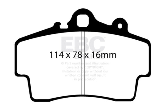 EBC DP51207NDX 97-99 Porsche Boxster Bluestuff Front Brake Pads