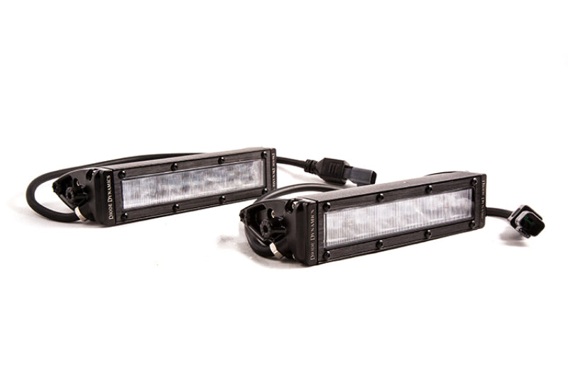 Diode Dynamics DD5022P 6 In LED Light Bar Single Row Straight SS6 - White Wide Light Bar (Pair)