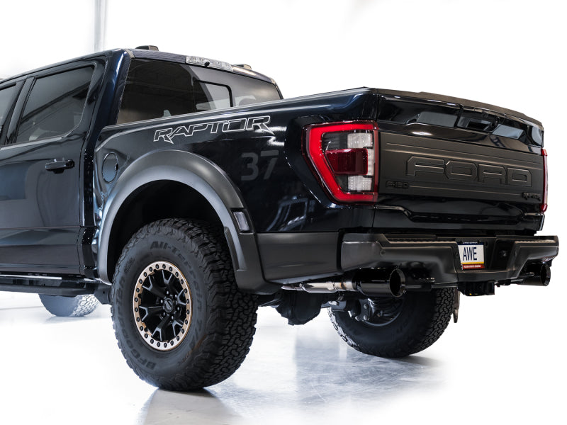 AWE Tuning 3025-33356 AWE Gen 3 Ford Raptor SwitchPath Exhaust - Diamond Black Tips