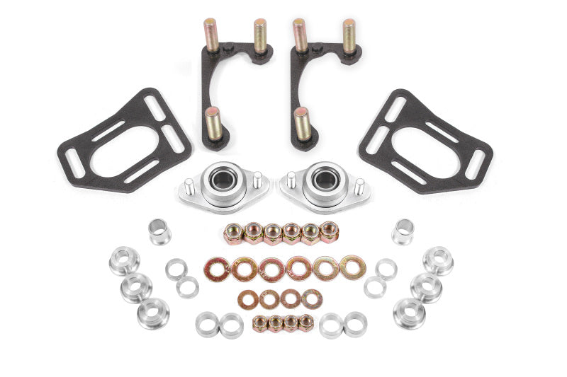BMR Suspension WAK731H BMR 90-93 Fox Mustang Caster Camber Plates - Black Hammertone