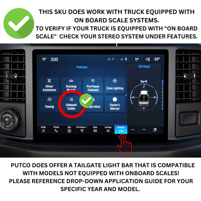 Putco 9202960-17 21-23 Ford F150 (Only w/OE LED Taillights & OBS) 60in Blade Tailgate Light Bar Red/Amber/White