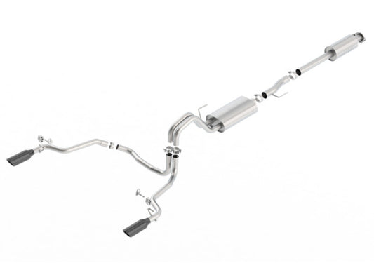 Borla 140615BC 15-17 Ford F-150 2.7L/ 3.5L EcoBoost/ 5.0L V8 Rear Exit S-Type Catback Exhaust Black Chrome