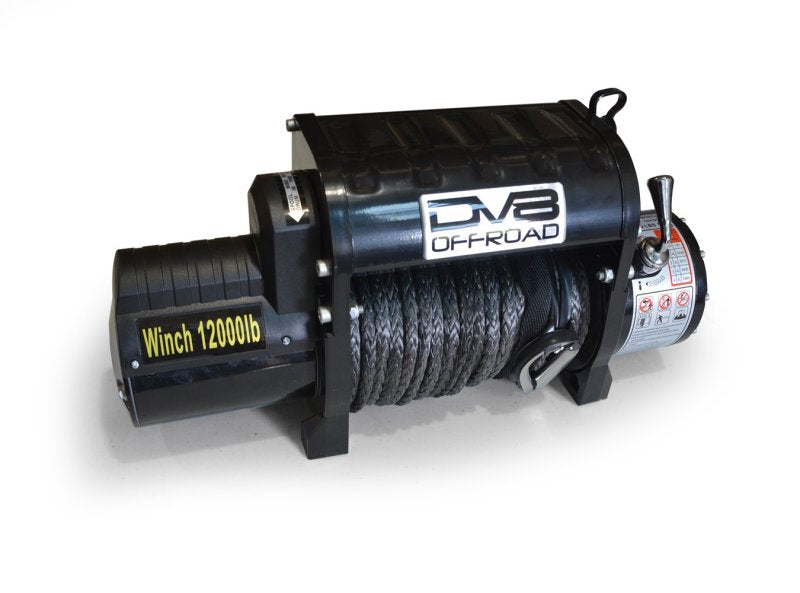 DV8 Offroad WB12SR 12000 LB Winch w/ Synthetic Line & Wireless Remote - Black
