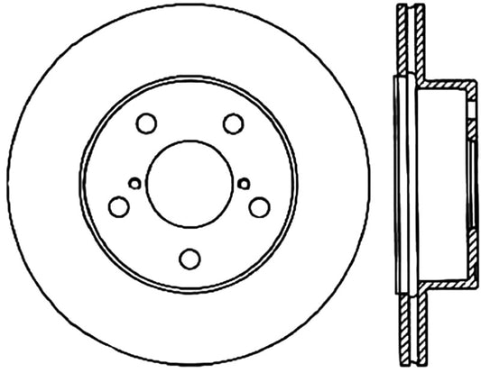 Stoptech 127.47023R StopTech 05-07 Subaru Impreza WRX/STi Slotted & Drilled Right Rear Rotor