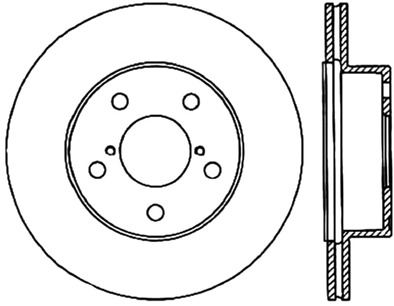 Stoptech 127.47023L StopTech 05-07 Subaru Impreza WRX/STi Slotted & Drilled Left Rear Rotor