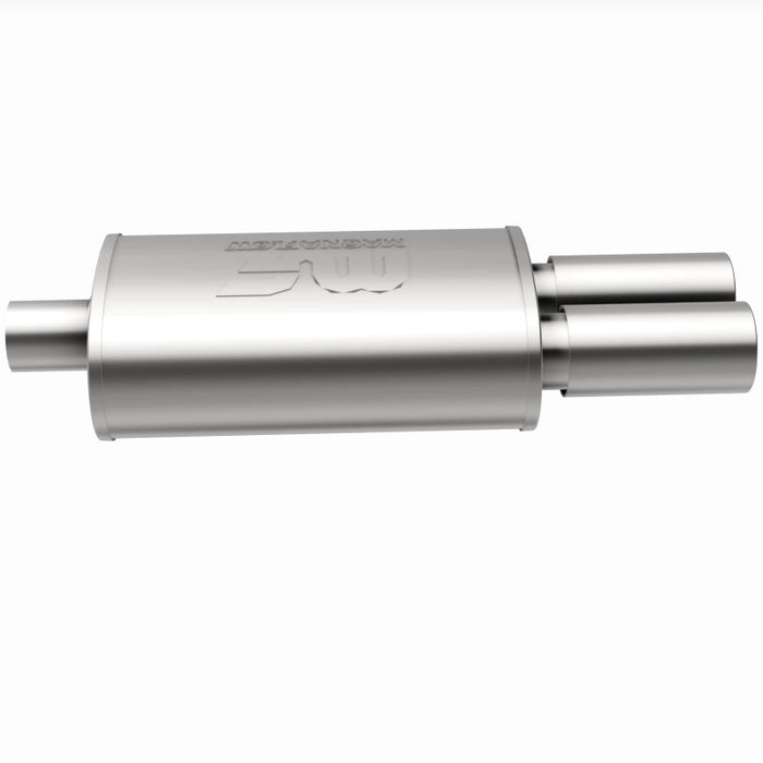 Magnaflow Perf Exhaust MAG14815 Stainless Muffler 2.25in In / Dual 3in Tips Out