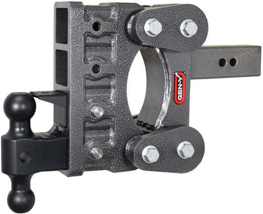 GEN-Y Hitch GH-1324 Gen-Y The Boss Torsion-Flex 2.5in Shank 6in Drop 21K Hitch w/GH-061 Dual-Ball/GH-062 Pintle Lock