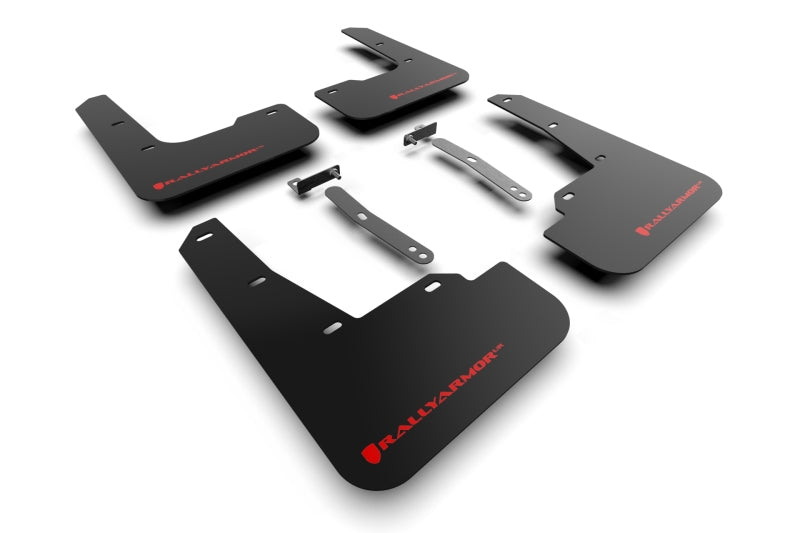 Rally Armor MF79-UR-BLK-RD 22-23 Hyundai Elantra N & N Line Black UR Mud Flap w/Red Logo