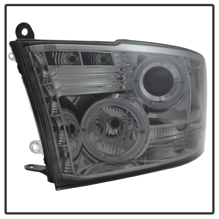 SPYDER 5010056 Spyder Dodge RAM 1500 09-14 10-14 Projector Headlights Halogen- LED Halo LED- Smke PRO-YD-DR09-HL-SM