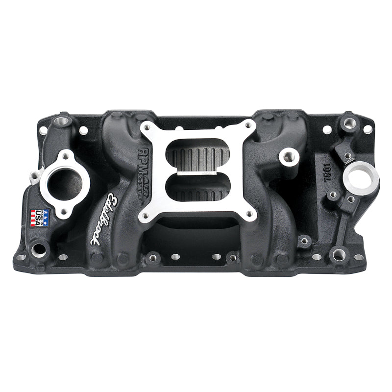 Edelbrock EDE75013 SBC Performer RPM A/G Manifold - Black Finish