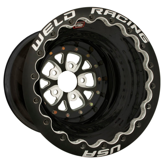 Weld Racing WEL84B-616B278UB V-Series Drag Wheel Blk 16x16 5x4.75 4.0 BS