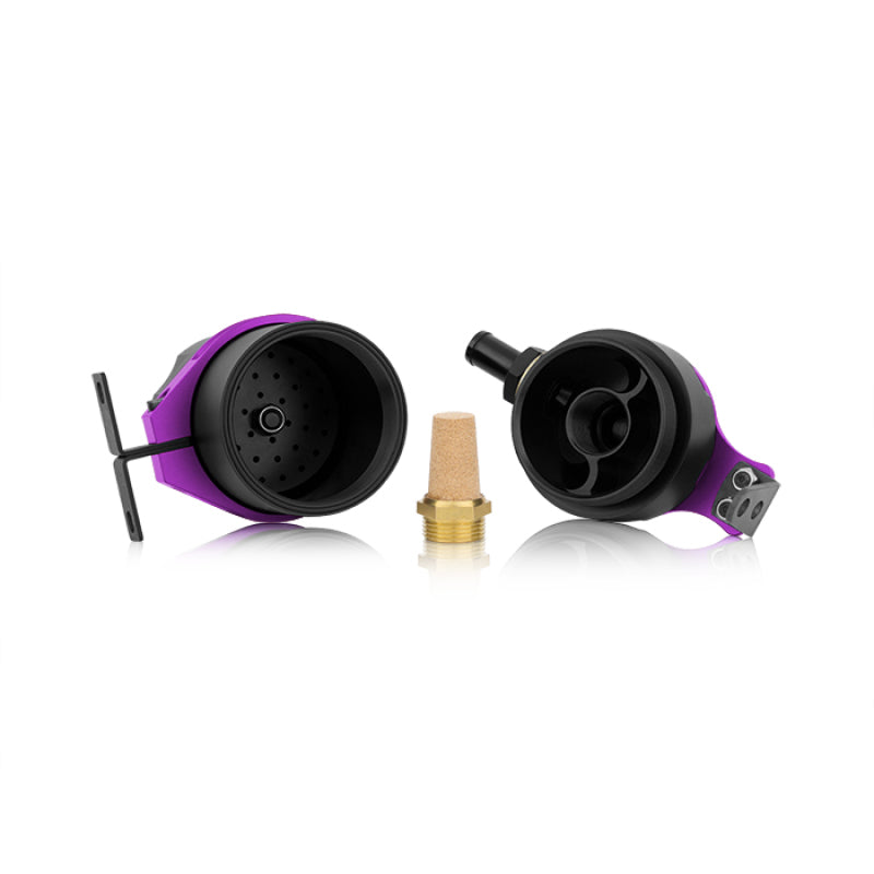 Mishimoto MMBCC-UNI-PR Universal Baffled Oil Catch Can - Purple