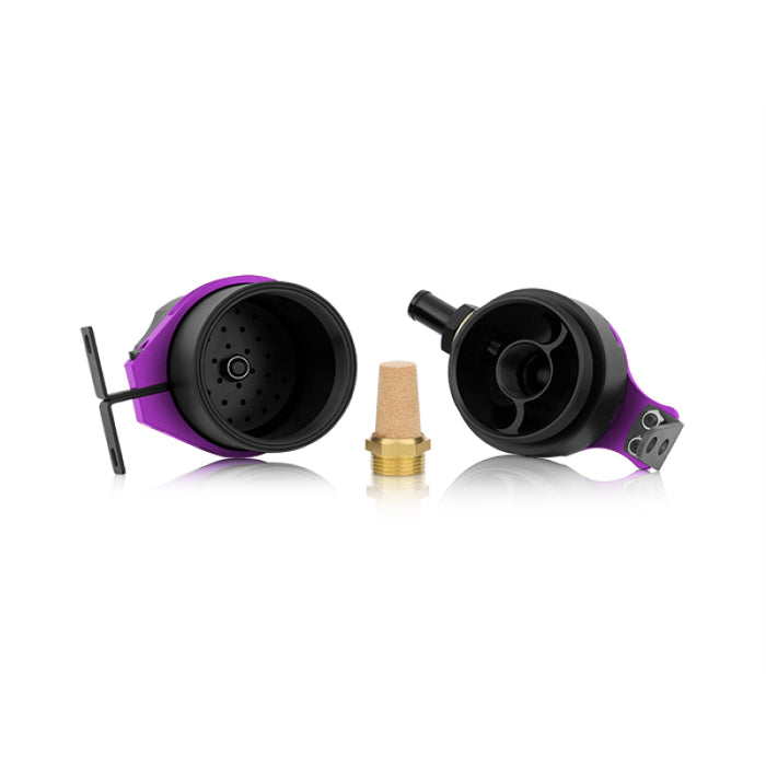 Mishimoto MMBCC-UNI-PR Universal Baffled Oil Catch Can - Purple