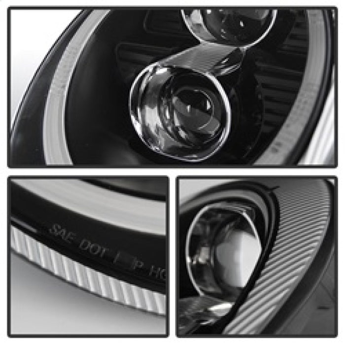 SPYDER 5080103 Spyder Porsche 911 05-09 Projector Headlights Xenon/HID Model- DRL LED Blk PRO-YD-P99705-HID-DRL-BK