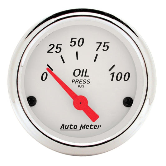 Autometer ATM1327 White Oil Pressure 0-100