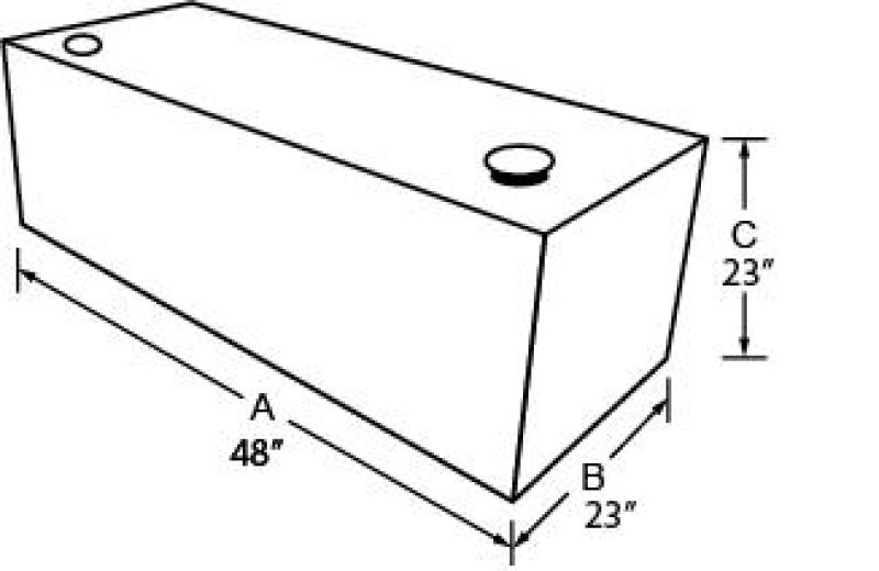 Tradesman 73010 Steel Rectangular Liquid Storage Tank (Full Size) - Black