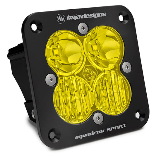 Baja Designs 551013 Squadron Sport Driving/Combo Pattern Flush Mount Black LED Light Pod - Amber