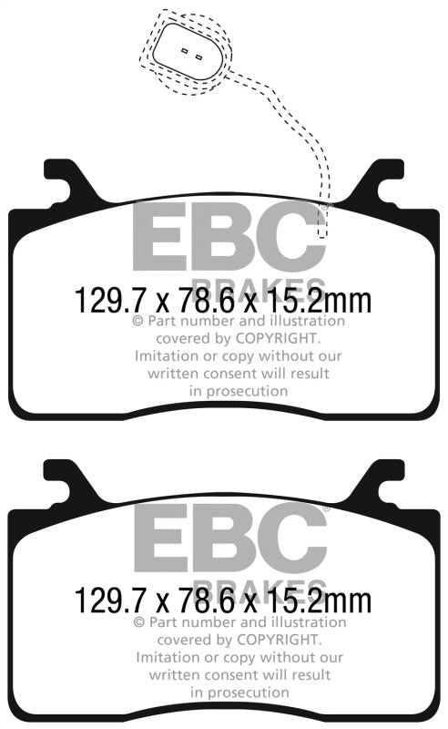 EBC DP32325C 2016+ Alfa Romeo Guilia 2.0T Redstuff Front Brake Pads