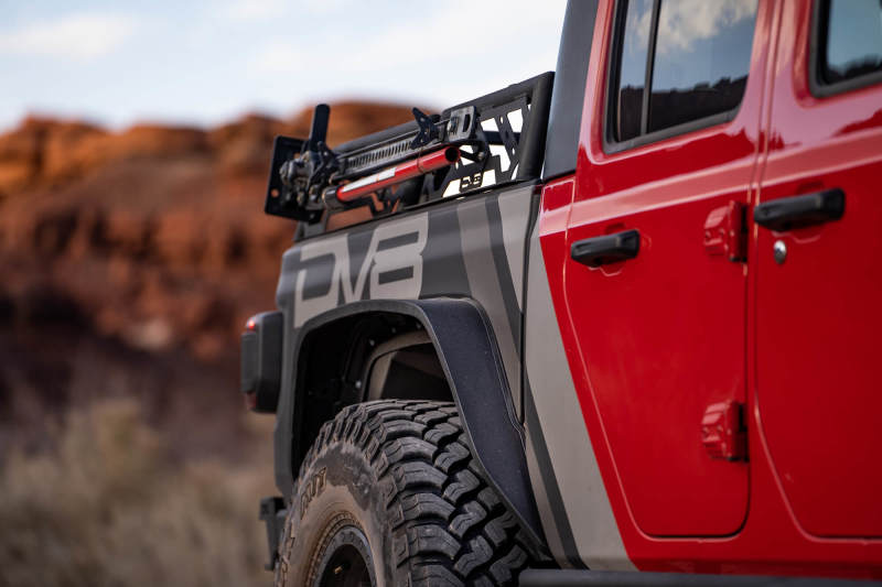 DV8 Offroad RRUN-01 20-22 Jeep Gladiator JT / 05-21 Toyota Tacoma Overland Bed Rack - 2pc. Adjustable
