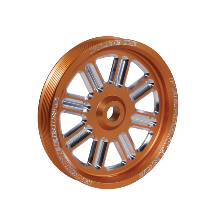 Fleece Performance FPE-34211-ORG-SPK Dodge Cummins Dual Pump Spoke Pulley (For Use w/ FPE Dual Pump Bracket) Orange