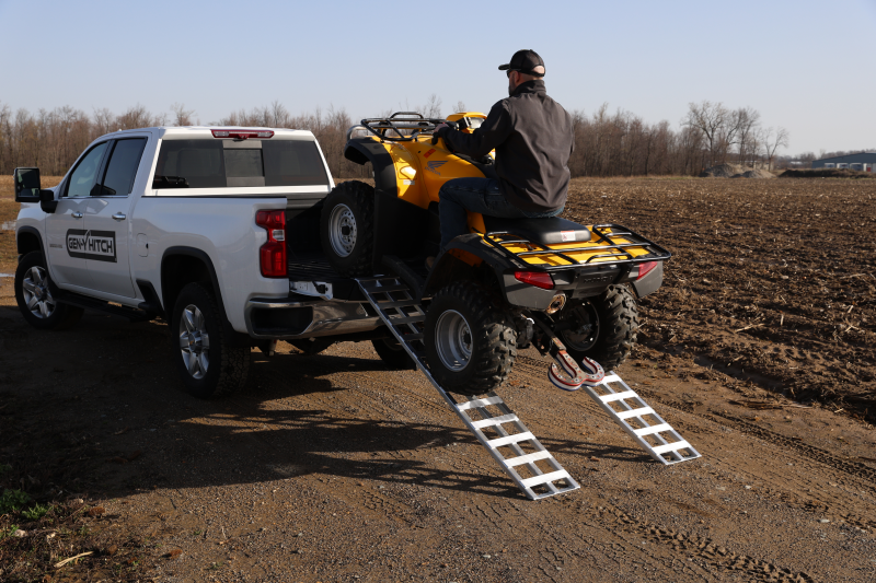 GEN-Y Hitch GH-18078 Gen-Y Lightweight 6.5ft Aluminum Loading Ramps 12in x 78in 600lb Capacity Per Ramp - Pair