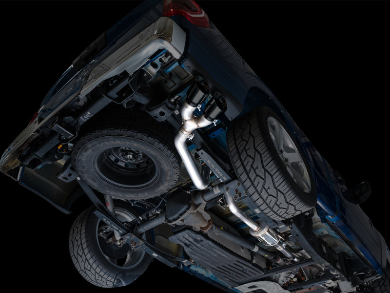 AWE Tuning 3015-33145 AWE 21-25 Ford F150 (14th Gen Reg Cab) Cat-Back Exhaust - 4.5in Dual Side Exit Diamond Black Tips