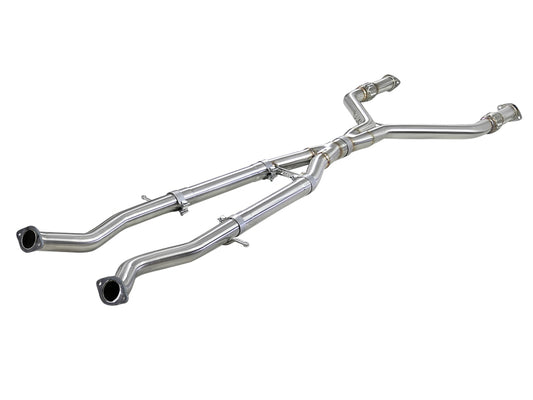 aFe 49-36131 Takeda 2.5in to 3in 304 SS Y-Pipe Exhaust System 16-18 Infiniti Q50/Q60 V6-3.0L (tt)