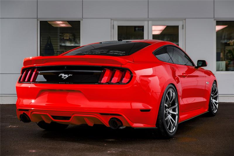 MBRP S7274BLK 15-18 Ford Mustang EcoBoost 2.3L Black 3in Cat Back Dual Split Rear Exit (Street Version)