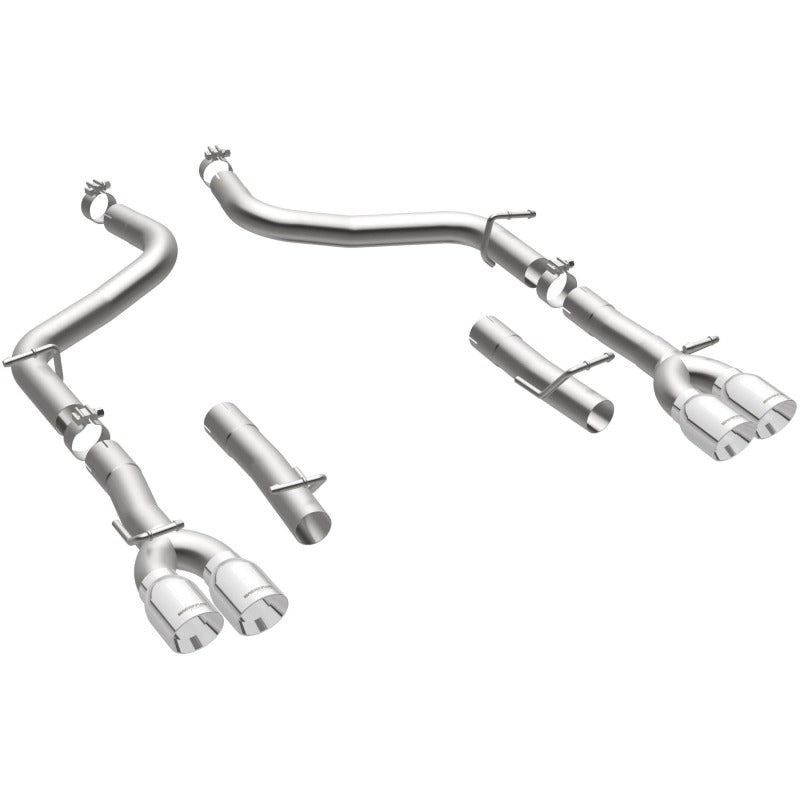 Magnaflow 19218 MagnaFlow Axle-Back, SS, 2.5in, Quad Split Rear 3.5in Tip 2015 Dodge Challenger 3.6L V6