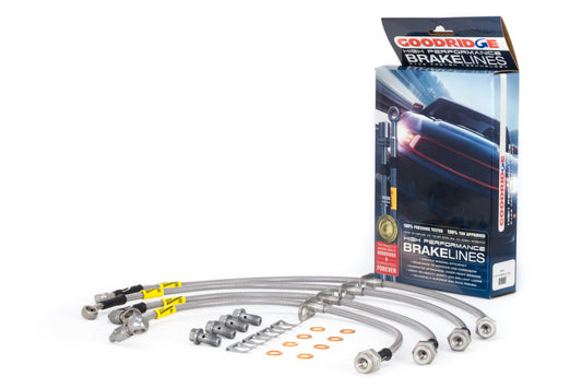 Goodridge 20042 17-18 Honda Civic (Base/LX/EX) Stainless Steel Brake Line Kit