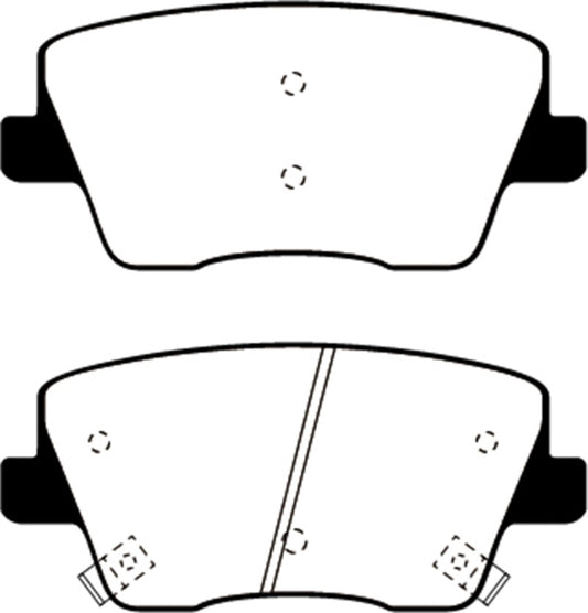 EBC DP32344C 2019+ Hyundai Veloster (2nd Gen) 2.0L Turbo N Redstuff Rear Brake Pads