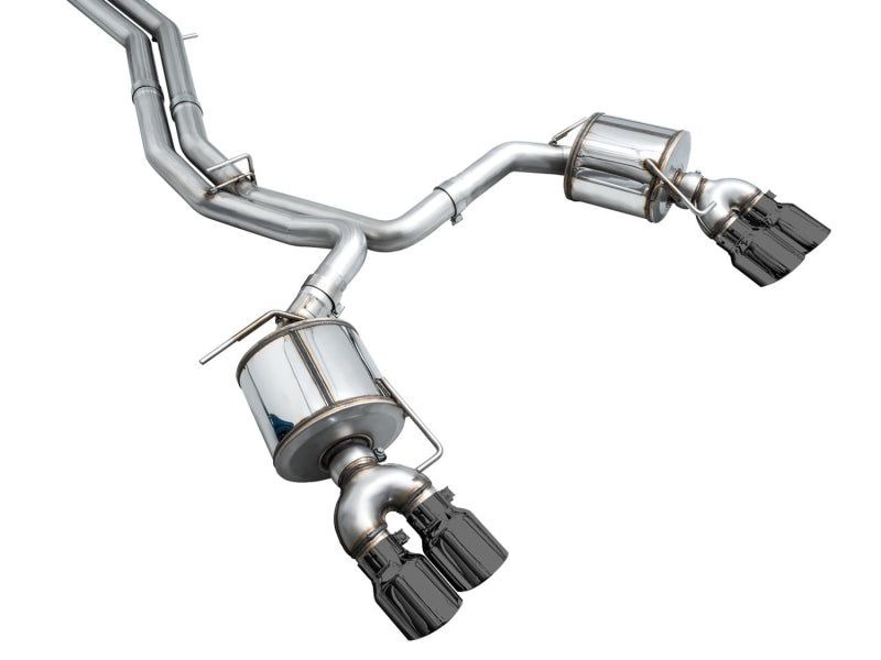 AWE Tuning 3015-43107 19-23 Audi C8 S6/S7 2.9T V6 AWD Touring Edition Exhaust - Diamond Black Tips