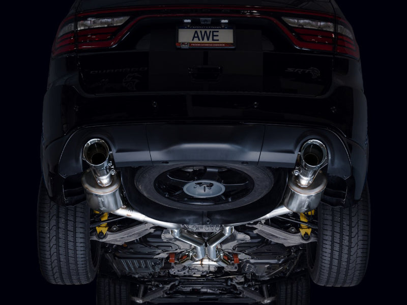 AWE Tuning 3015-32952 18-23 Dodge Durango SRT & Hellcat Touring Edition Exhaust - Chrome Silver Tips