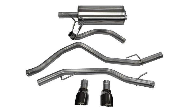 CORSA Performance 14405BLK Corsa 09-18 Dodge RAM 1500 4.7L/5.7L V8 Quad/Crew Cab/Short Bed Black Dual Rear Exit Cat-Back Exhaus