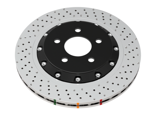 DBA 53940.1XD 19+ Chevrolet Camaro ZL1 (w/ NAS Nuts) 5000 Series Cross Drilled & Dimpled KP Brake Rotor