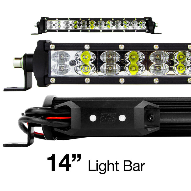 XKGLOW XK-BAR-14 XK Glow RGBW Light Bar High Power Offroad Work/Hunting Light w/ Bluetooth Controller 14In