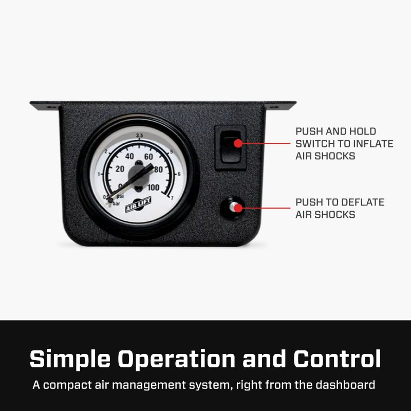 Air Lift 25592 Load Controller Ii - Single Gauge w/ Lps 5 PSI Min.