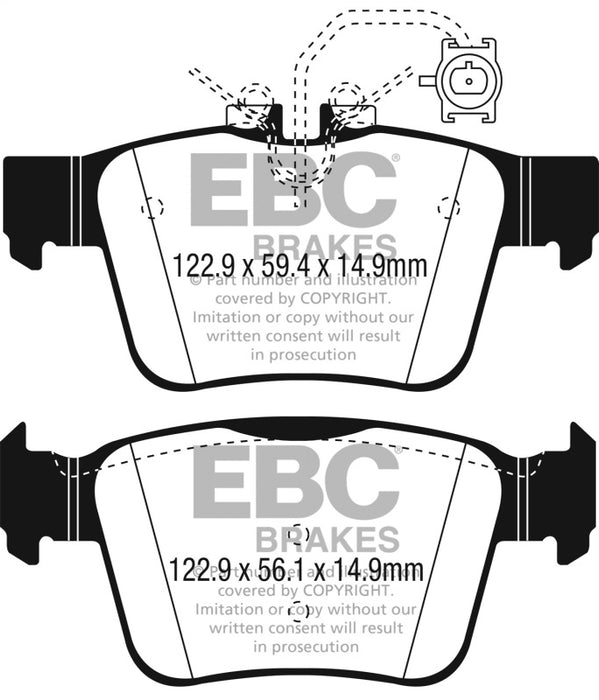 EBC DP42315R 2017+ Alfa Romeo Giulia 2.0T Yellowstuff Rear Brake Pads