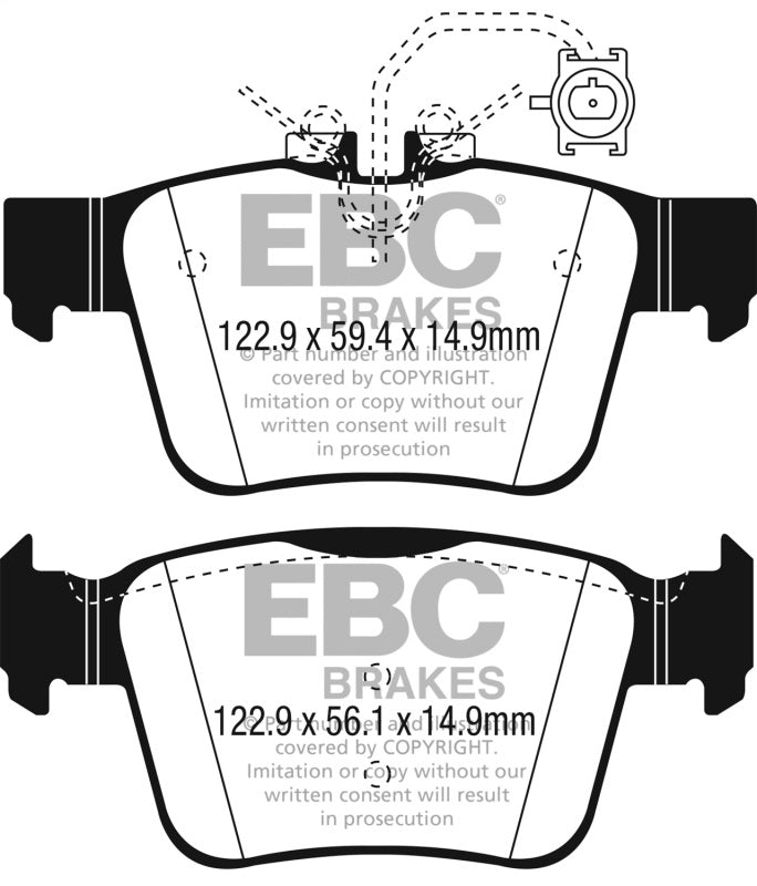 EBC DP22315 2017+ Alfa Romeo Giulia 2.0L Turbo Greenstuff Rear Brake Pads