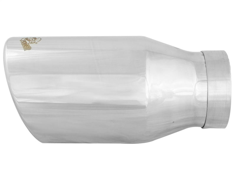 aFe 49T40604-P12 Diesel Exhaust Tip Bolt On Polished 4in Inlet x 6in Outlet x 12in Length