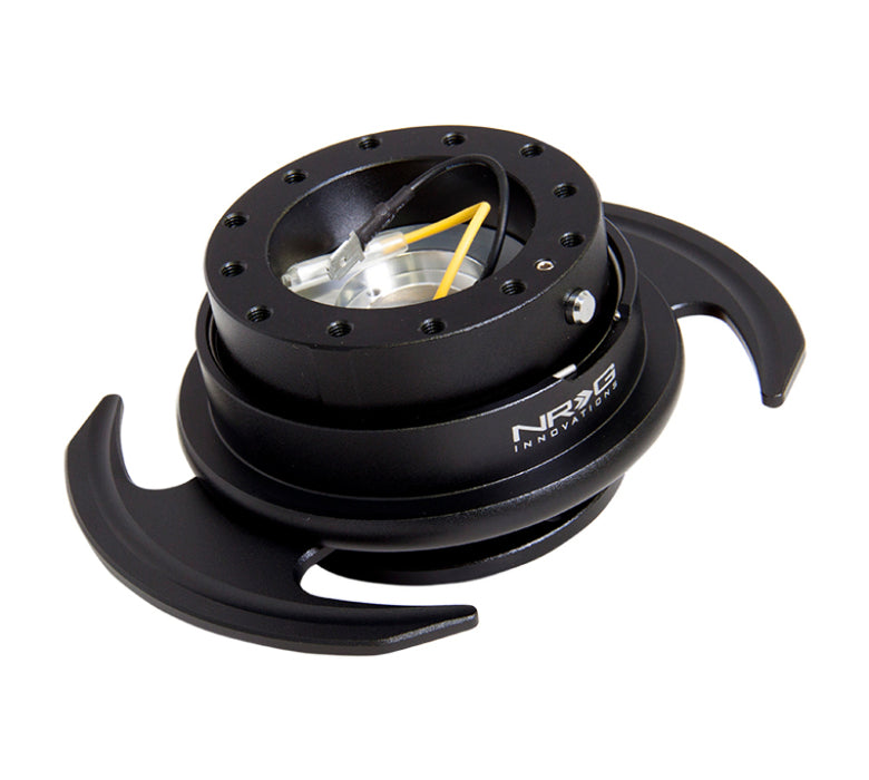 NRG SRK-650BK Quick Release Kit Gen 3.0 - Black Body / Black Ring w/Handles