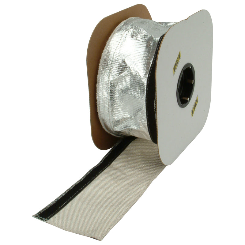 DEI 93487 Heat Shroud 2-1/2in x 50ft Spool - Aluminized Sleeving-Hook and Loop Edge