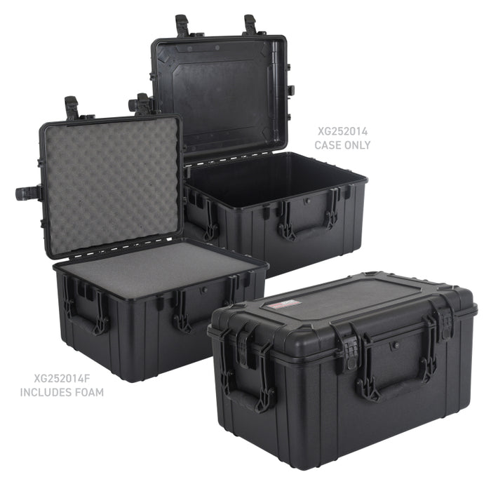 Go Rhino XG252014F XVenture Gear Hard Case w/Foam - Extra Large 25in. / Lockable / IP67 - Tex. Blk