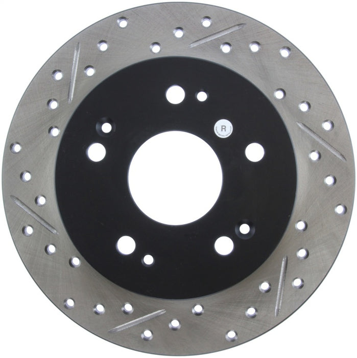 Stoptech 127.40040R StopTech 06-09 Honda Civic Ex/Si Slotted & Drilled Right Rear Rotor