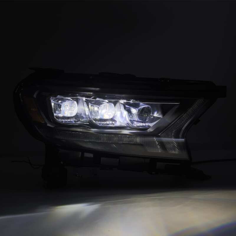 AlphaRex 880123 19-21 Ford Ranger NOVA LED Proj Headlight Plnk Style Alpha Blk w/Activ Light/Seq Signal/DRL