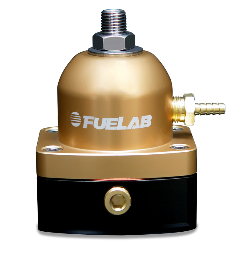 Fuelab 53501-5 535 EFI Adjustable Mini FPR 25-90 PSI (2) -6AN In (1) -6AN Return - Gold